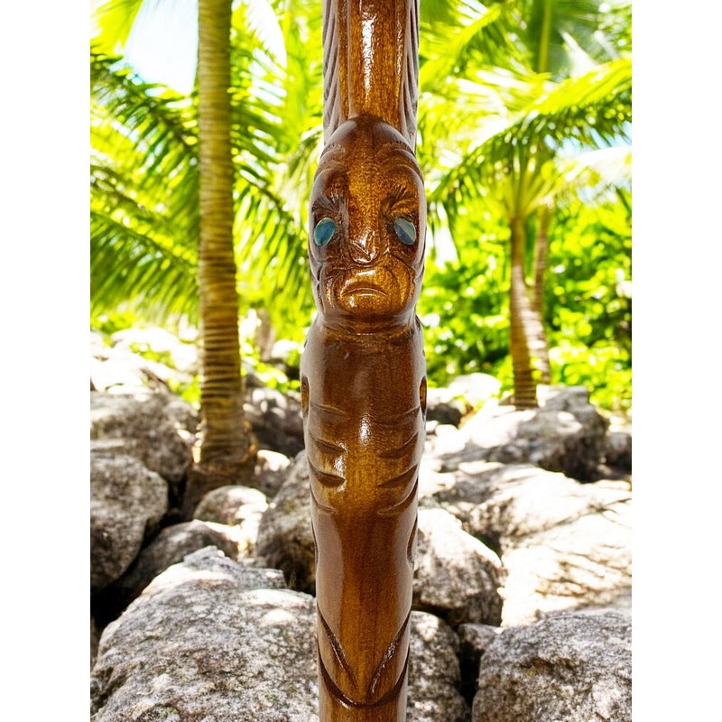 Traditional Wooden Wahaika | Māori Warrior (Natural)