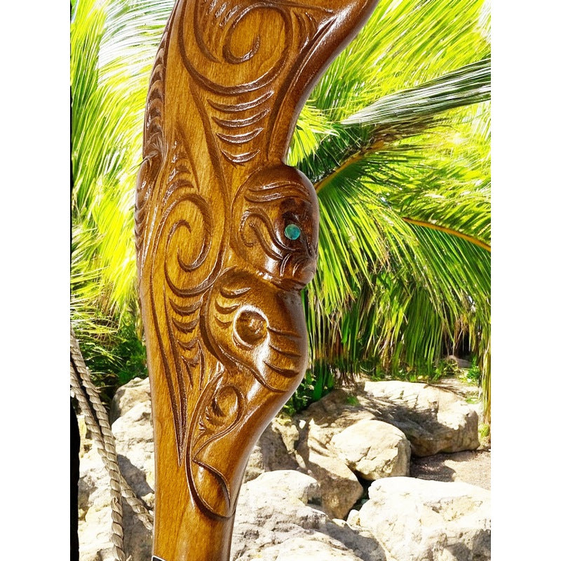 Traditional Wooden Wahaika | Māori Warrior (Natural)