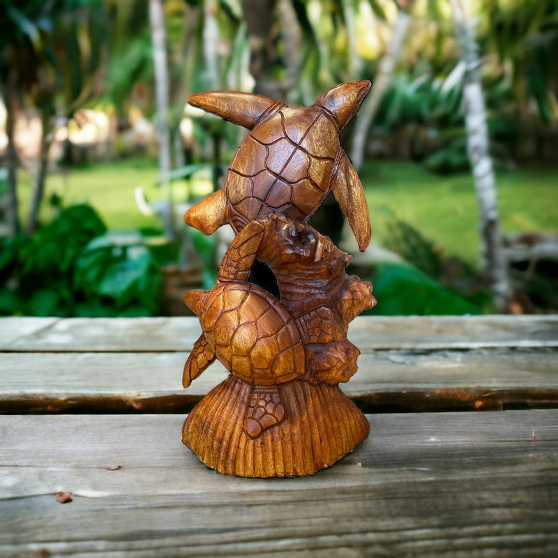 Standing Hawaiian Sea Turtle 16 " | Ocean Life Carving