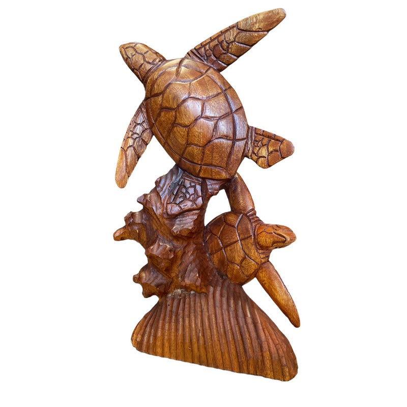 Standing Hawaiian Sea Turtle 16 " | Ocean Life Carving