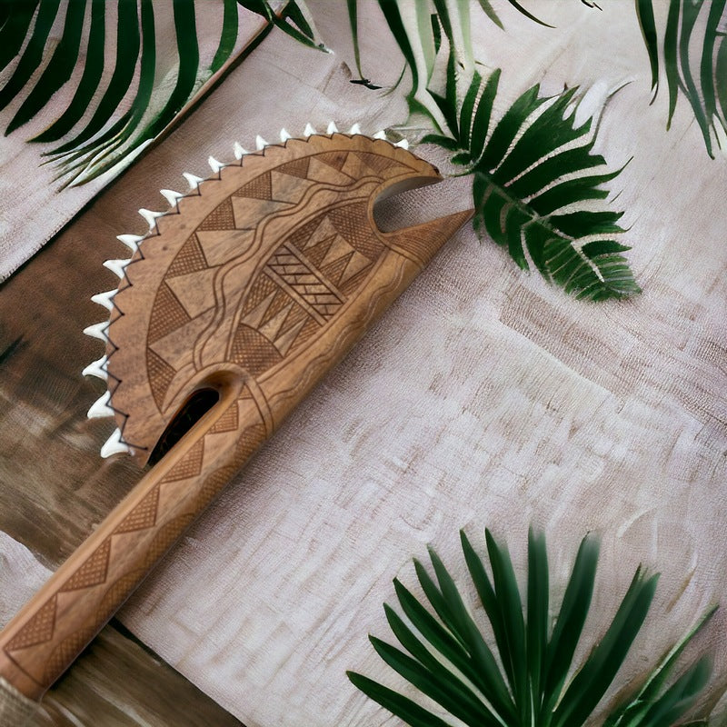 Ali'i Club with Polynesian Engravings | Hawaiian Heritage Replica