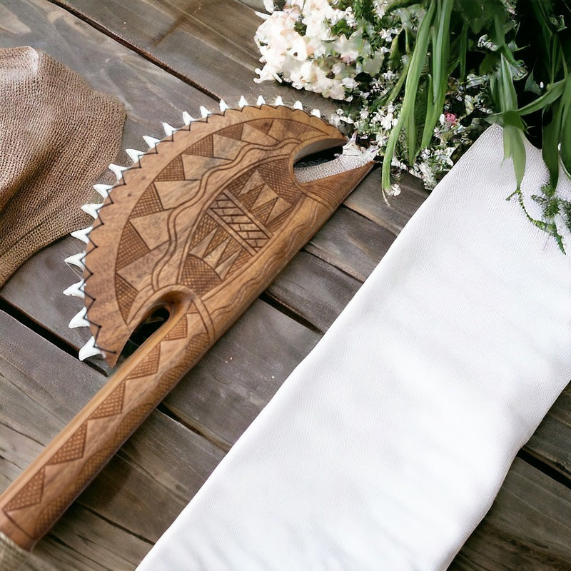 Ali'i Club with Polynesian Engravings | Hawaiian Heritage Replica