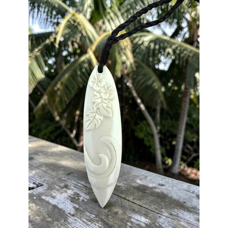 Surfboard with Engravings Necklace