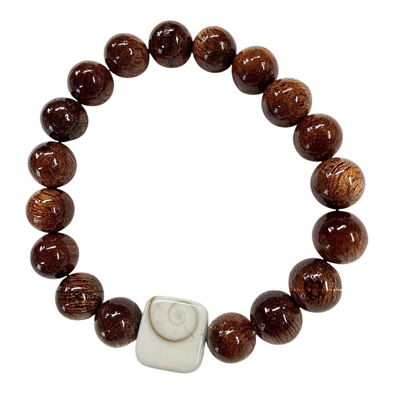 Koa and Shiva Shell Stretch Bracelet 10mm – Makana Hut