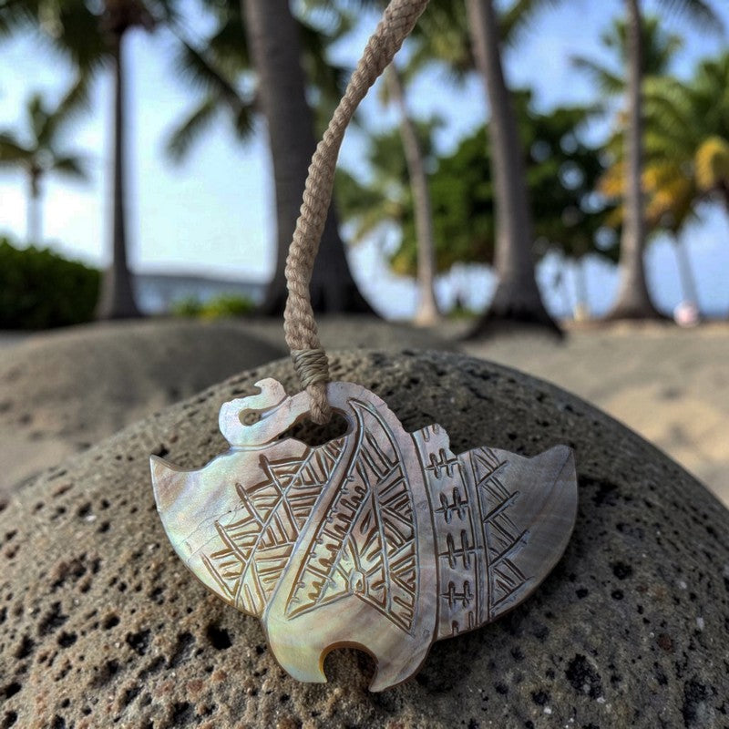 Mother of Pearl Manta Ray Necklace