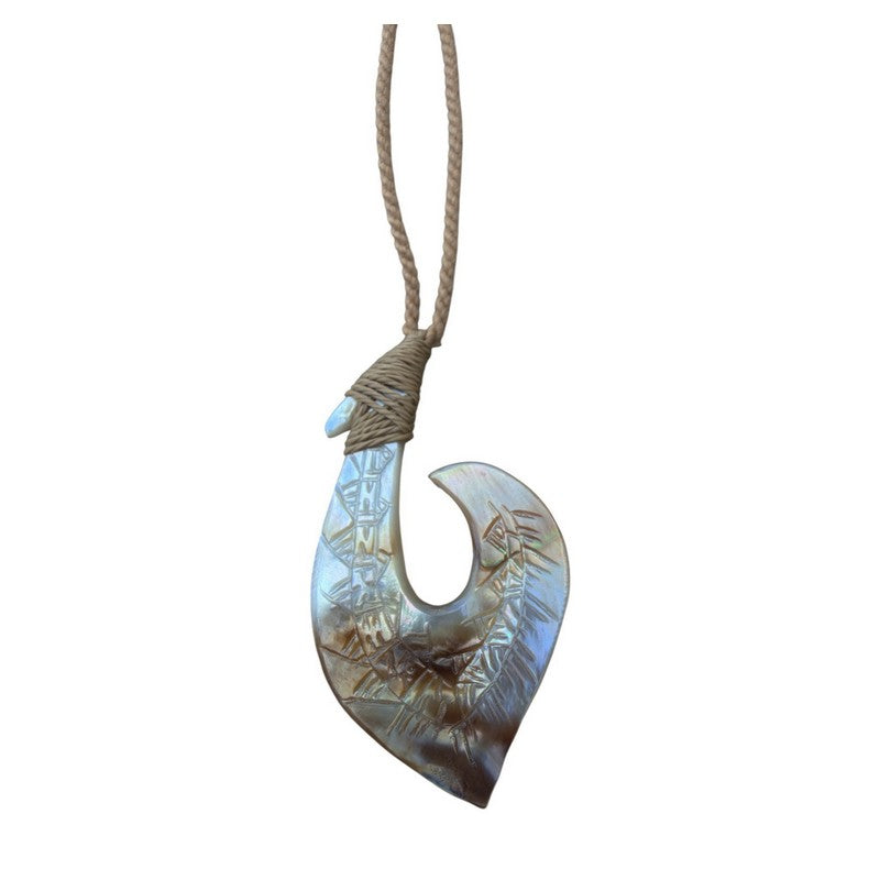 Mother of Pearl Makau (Fish Hook) Necklace