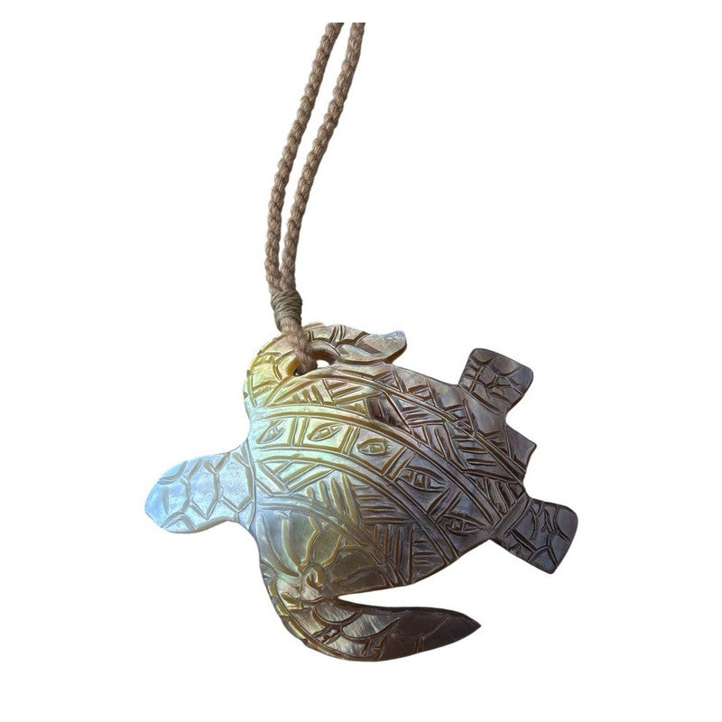 Mother of Pearl Sea Turtle Necklace