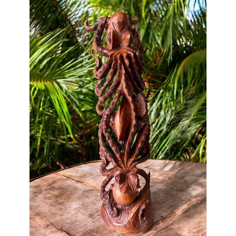 Octopus (He'e) Carving | Sea Life 40"