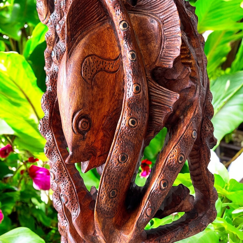 Octopus (He'e) Carving | Sea Life 40"