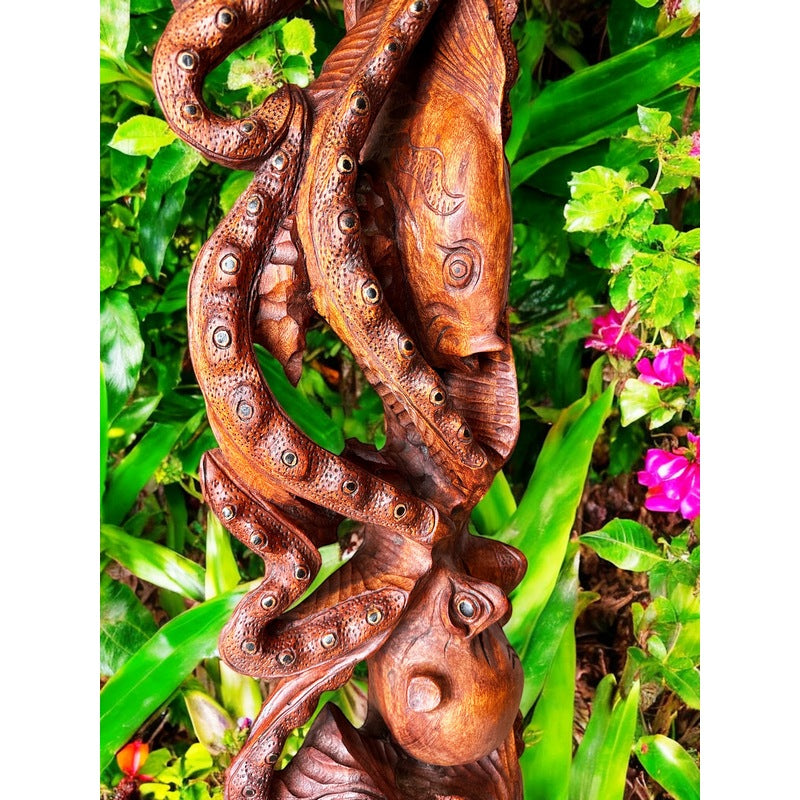 Octopus (He'e) Carving | Sea Life 40"