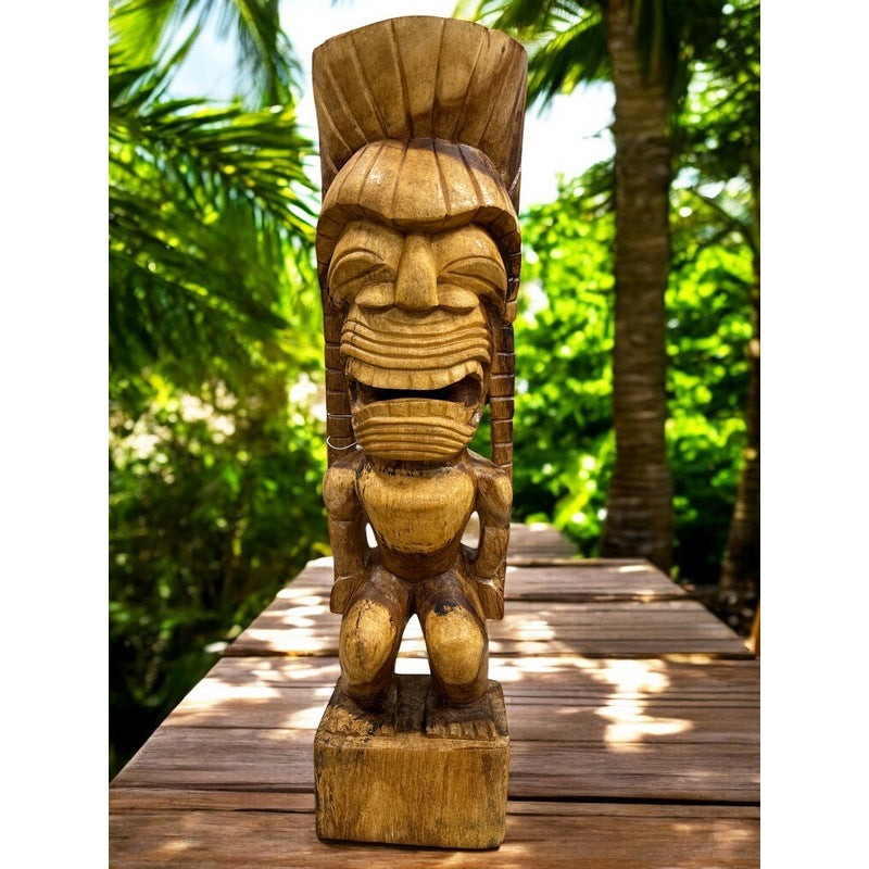 Kanaloa Tiki | Hawaii Museum Replica 32" Natural
