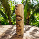 Ho'okipa Hawaiian Totem | Natural Wood 20"