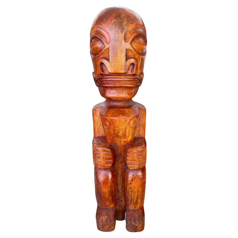 Tahitian Tiki Idol | Stained 20"