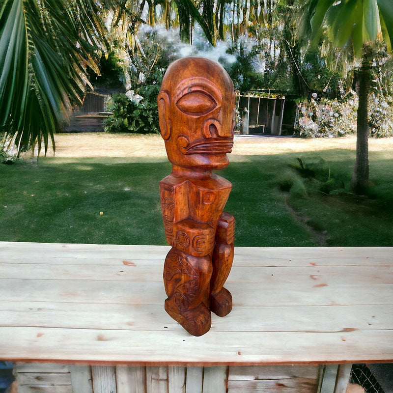 Tahitian Tiki Idol | Stained 20"