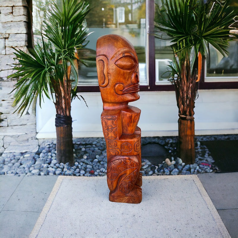 Tahitian Tiki Idol | Stained 20"