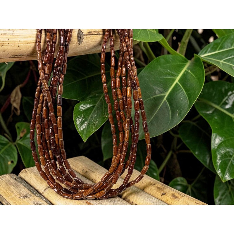 7 Strand Koa Rice Bead Necklace