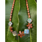 Koa Plumeria with Abalone Shell Necklace