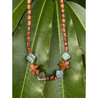 Koa Plumeria with Abalone Shell Necklace