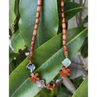 Koa Plumeria with Abalone Shell Necklace