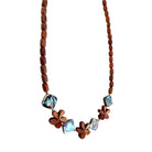 Koa Plumeria with Abalone Shell Necklace