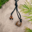 Hawaiian Koa Makau with Engravings | Fish Hook (Small)