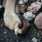 Hawaiian Koa and Bone Makau with Engravings