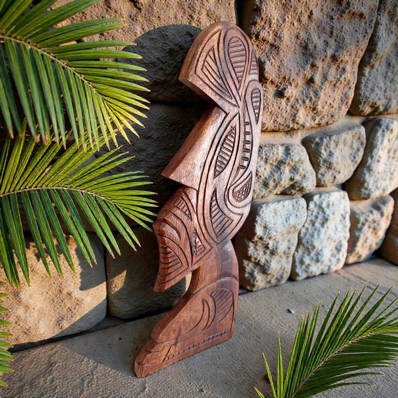 Polynesian Carved Wall Plaque 16"