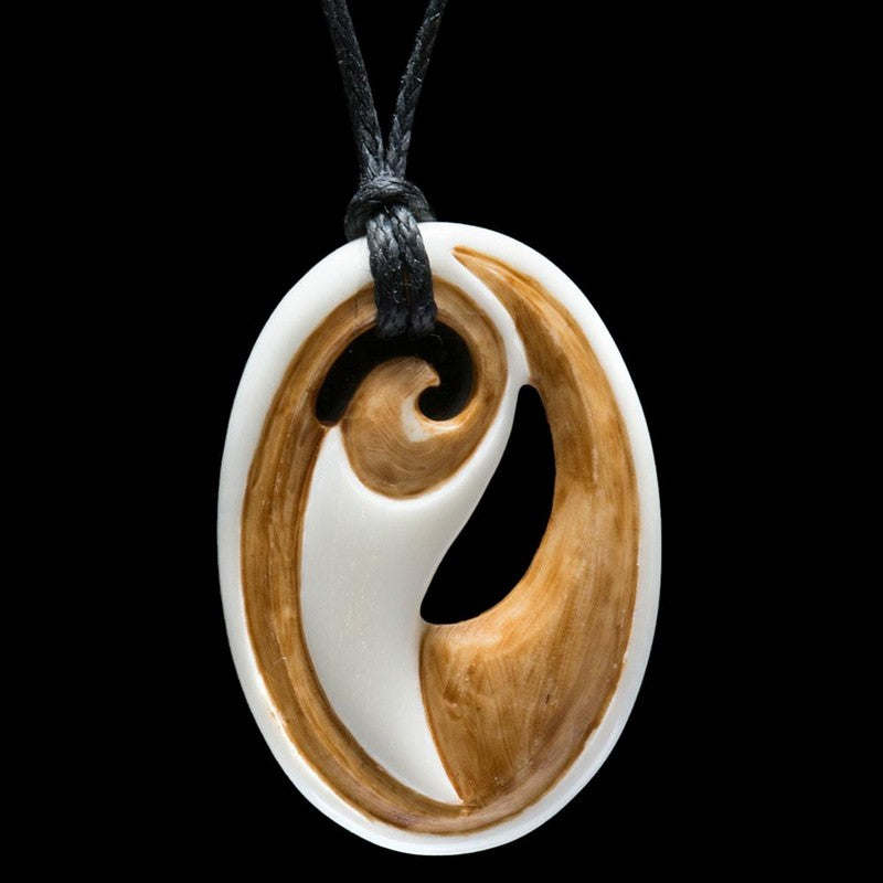 Stained Bone Koru | Maori Style - Makana Hut