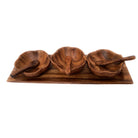 Acacia Wood Hibiscus Condiment Set