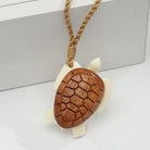 Koa Wood and Bone Honu Necklace