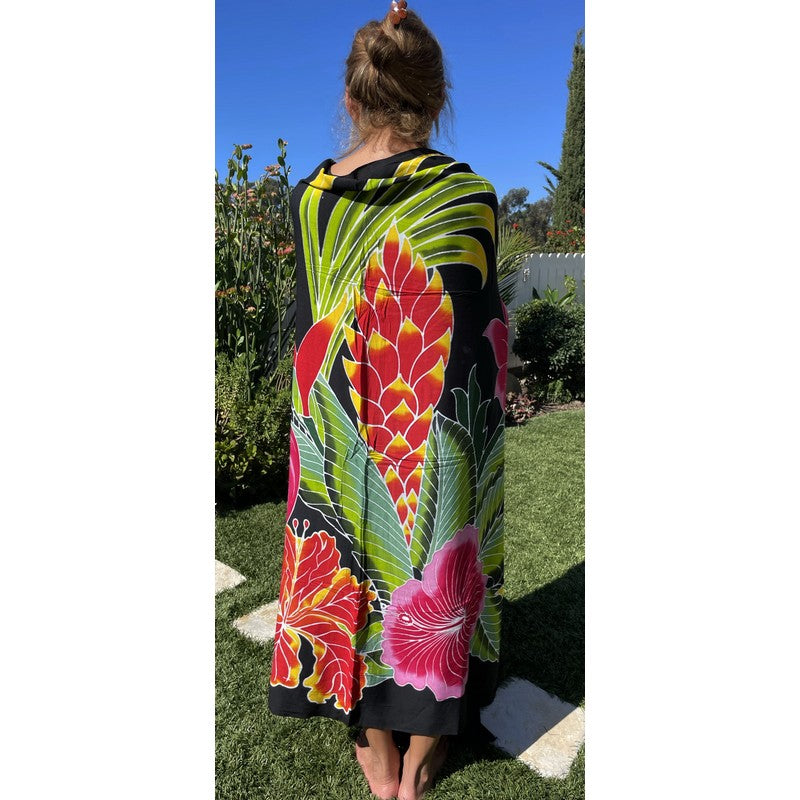 Hawaiian Flowers | Hand Painted Pareo