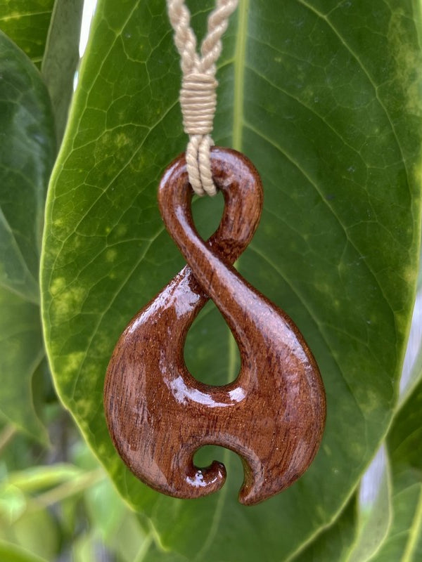 Koa Wood Twist Necklace