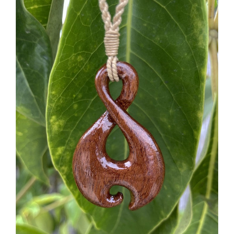 Koa Wood Twist Necklace