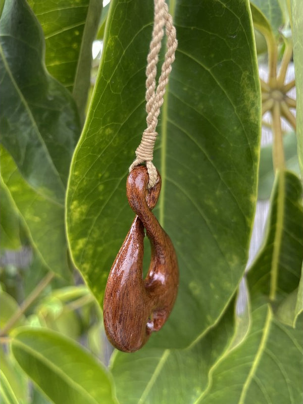 Koa Wood Twist Necklace