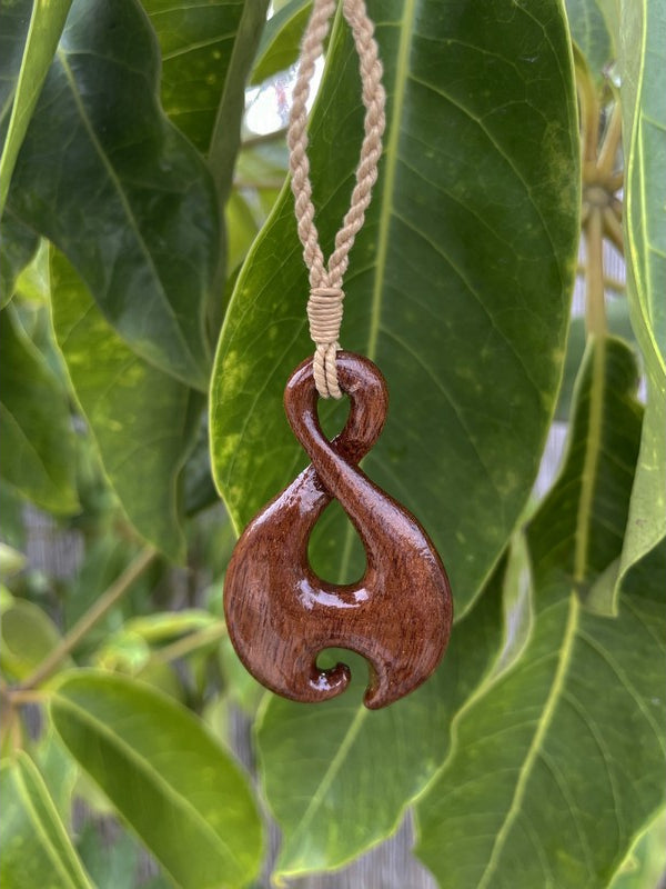 Koa Wood Twist Necklace