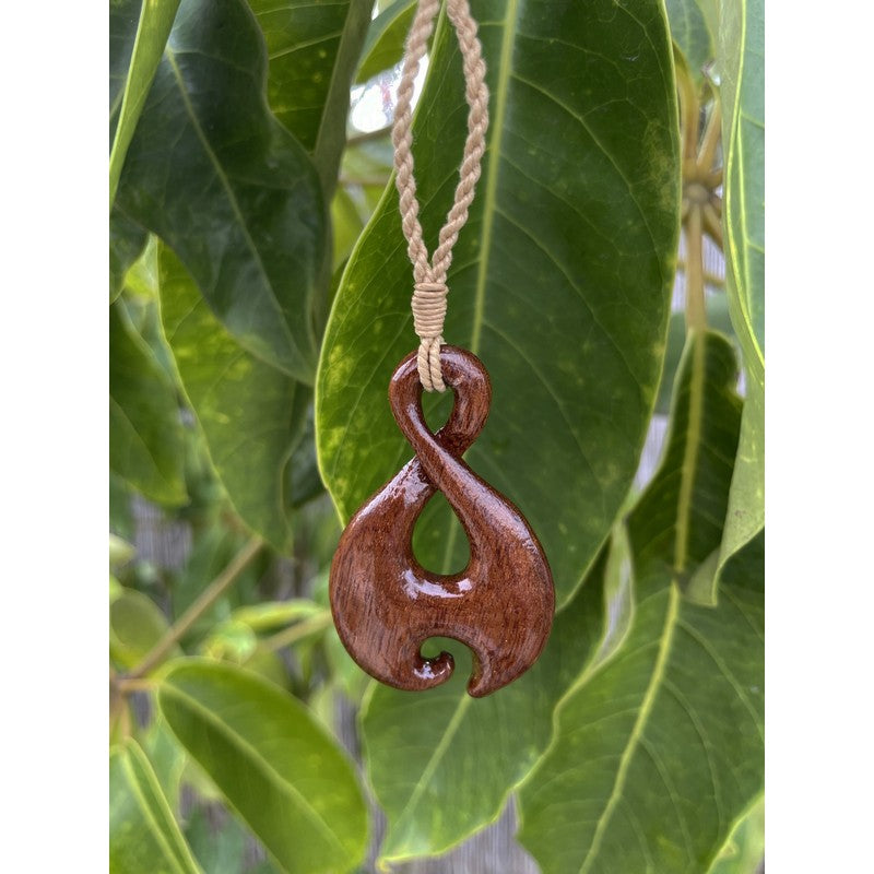 Koa Wood Twist Necklace