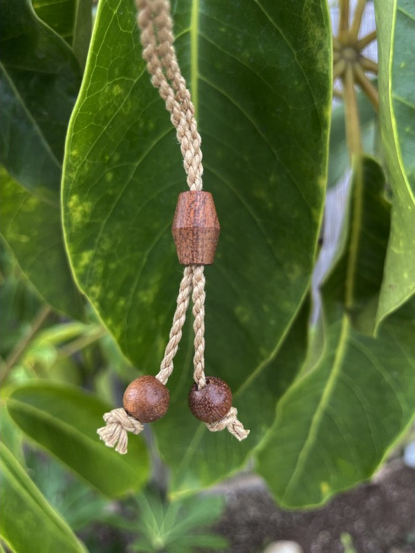 Koa Wood Twist Necklace