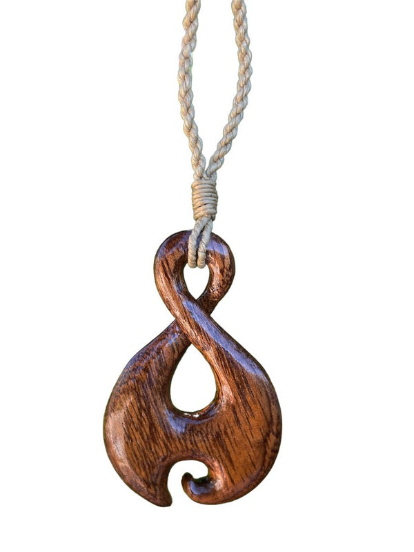 Koa Wood Twist Necklace