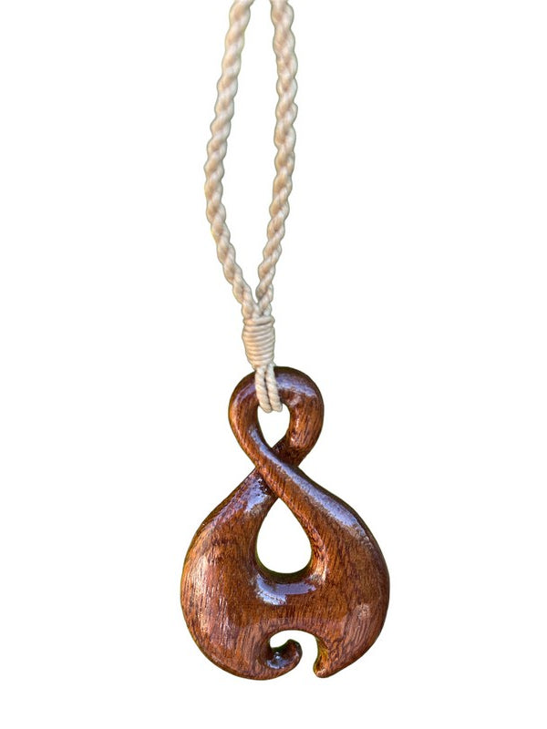 Koa Wood Twist Necklace