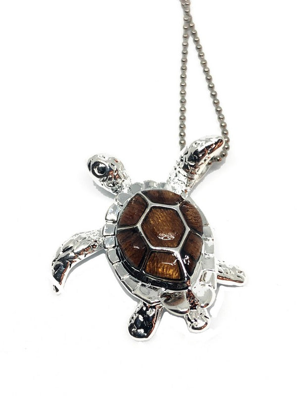 Koa Honu Pendant with Ball Chain - Makana Hut