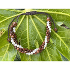 Koa Wood & Pearl Twist Adjustable Bracelet