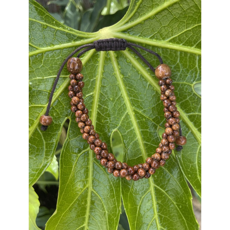 3 Strand Hawaiian Koa Wood Adjustable Bracelet