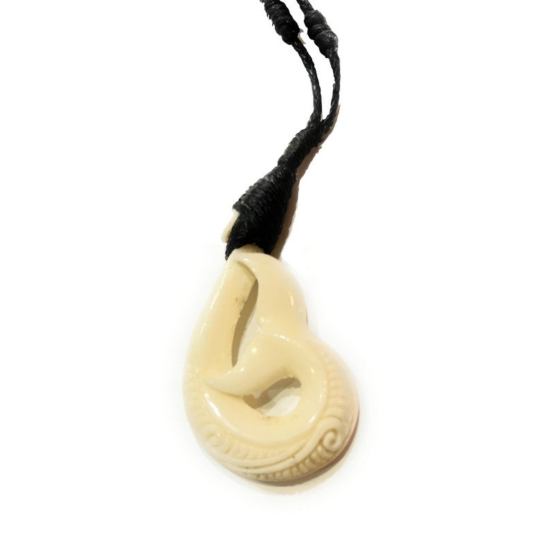 Hawaiian Fish Hook Necklace with Whale Tail