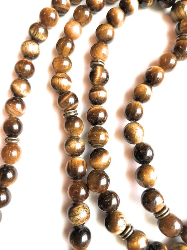 Tiger Eye "Om" Necklace or Bracelet | Tropical Jewelry - Makana Hut