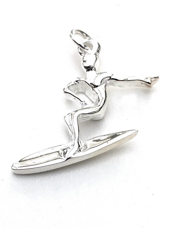 Sterling Silver Hawaiian Surfer Necklace - Makana Hut