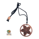 Koa Wood Plumeria Circle Necklace - Makana Hut