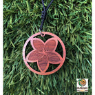 Koa Wood Plumeria Circle Necklace - Makana Hut