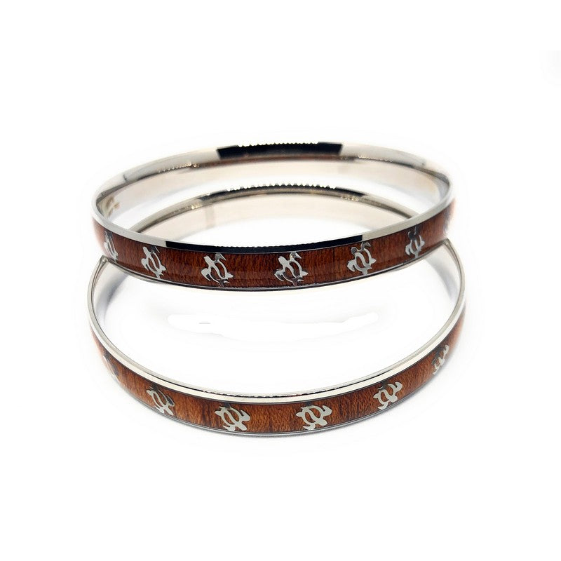 Koa Wood Bangle with Honu - Makana Hut