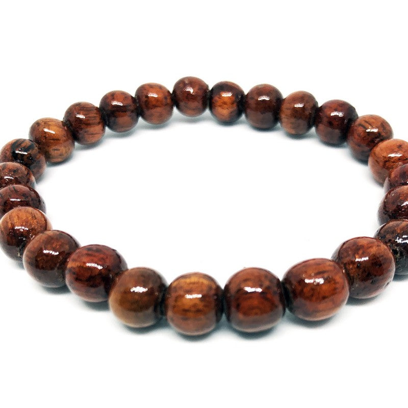 Koa Wood Bead Bracelet 8mm - Makana Hut