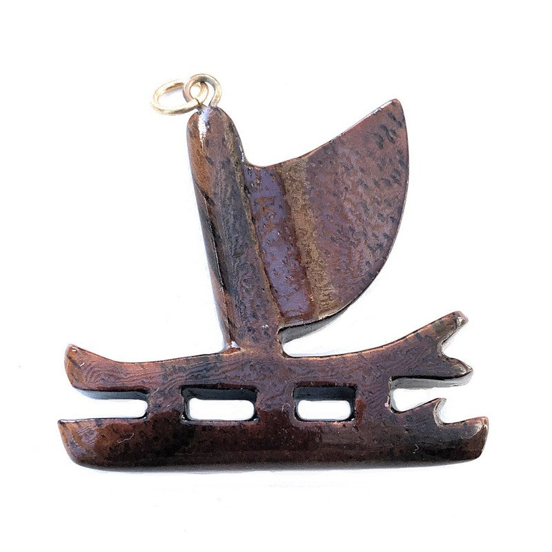 Polynesian Voyaging Canoe | Koa Pendant - Makana Hut